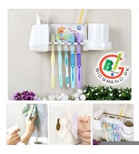 Wall Mounted Toothbrush Holder Stand With Suction Cup 